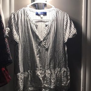 Peplum bottom blouse